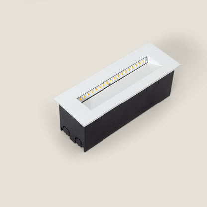 Baliza Exterior LED 7W Empotrable Pared Rectangular Aluminio Blanco Groult