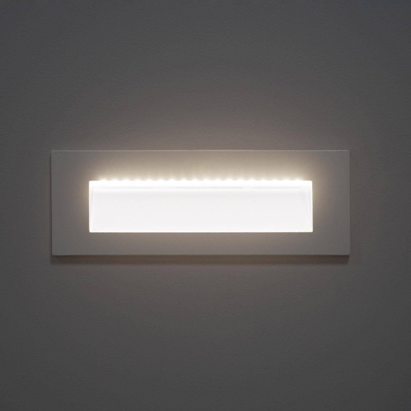 Baliza Exterior LED 7W Empotrable Pared Rectangular Aluminio Blanco Groult