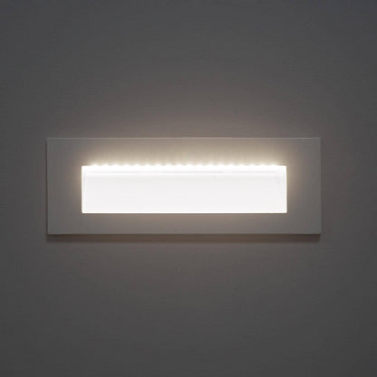 Baliza Exterior LED 7W Empotrable Pared Rectangular Aluminio Blanco Groult