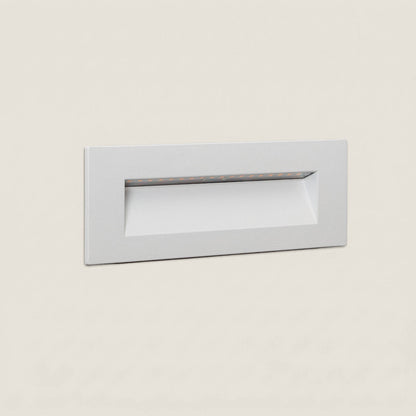 Baliza Exterior LED 7W Empotrable Pared Rectangular Aluminio Blanco Groult