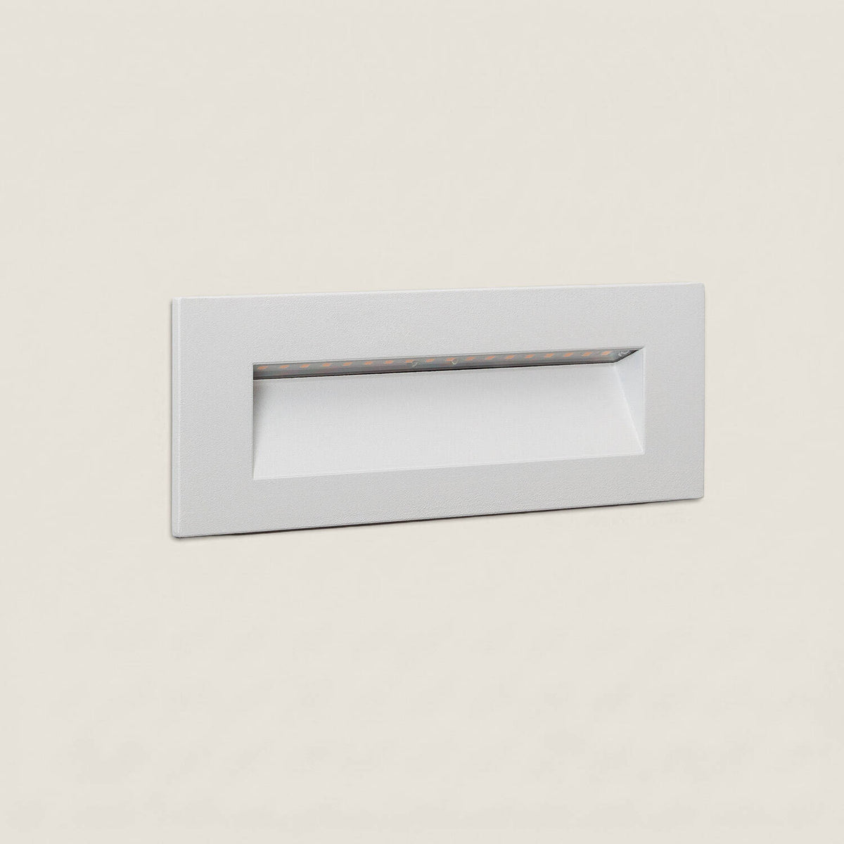 Baliza Exterior LED 7W Empotrable Pared Rectangular Aluminio Blanco Groult