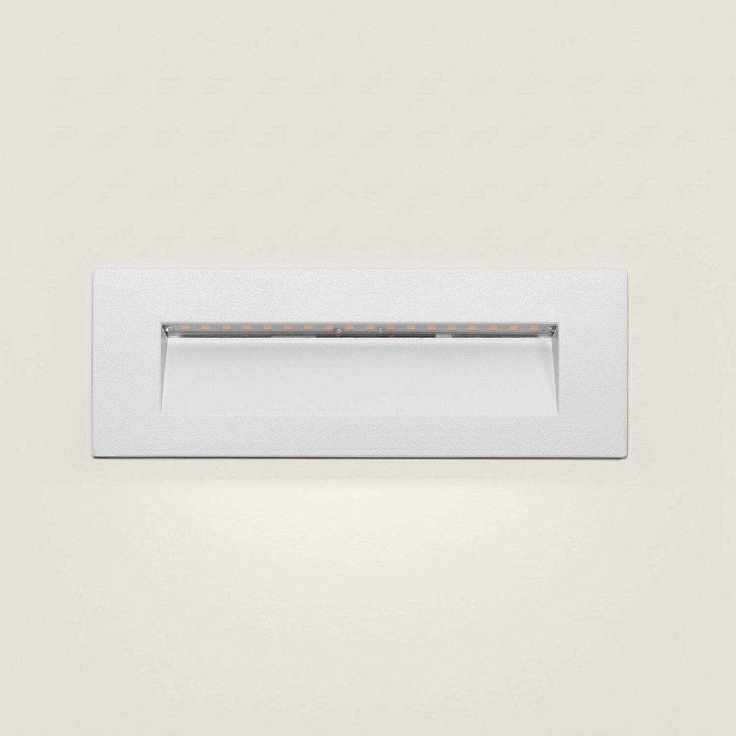 Baliza Exterior LED 7W Empotrable Pared Rectangular Aluminio Blanco Groult