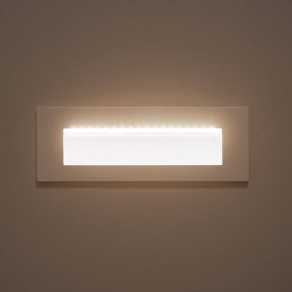 Baliza Exterior LED 7W Empotrable Pared Rectangular Aluminio Blanco Groult