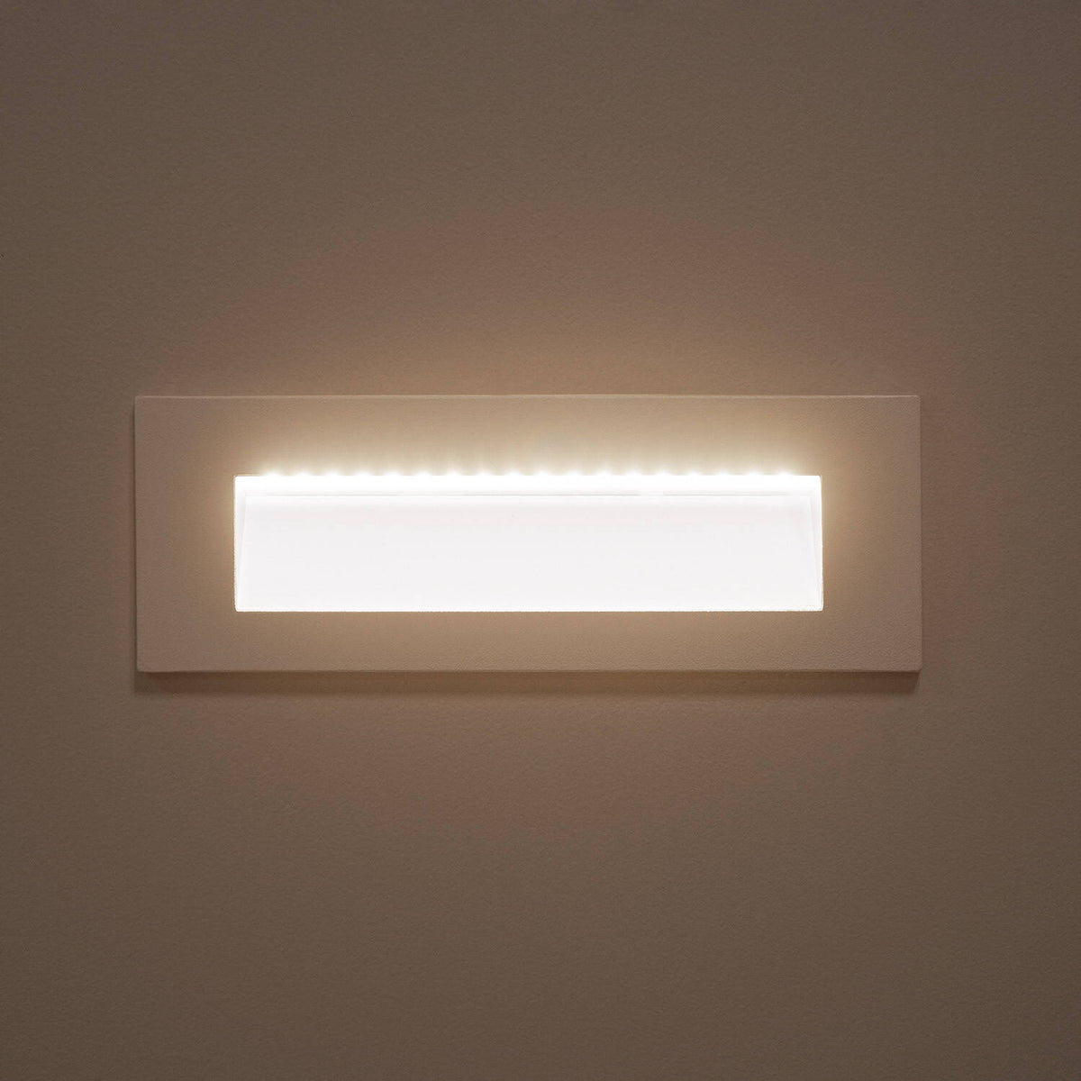 Baliza Exterior LED 7W Empotrable Pared Rectangular Aluminio Blanco Groult