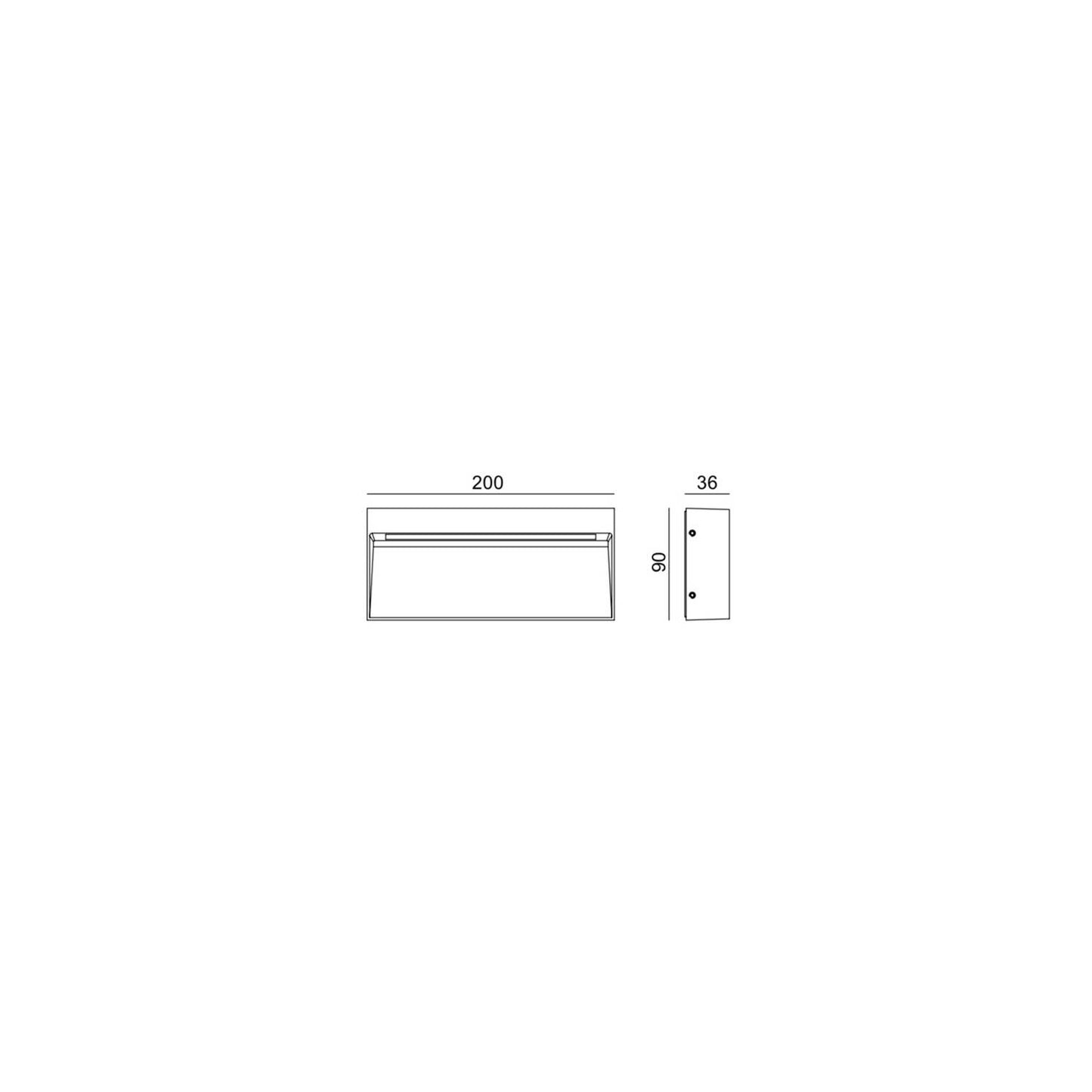 Baliza Exterior LED 6W Superficie Pared Aluminio Columbia