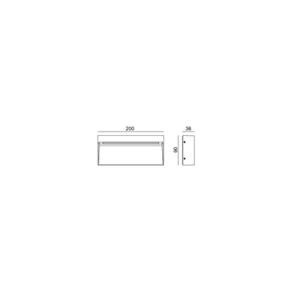 Baliza Exterior LED 6W Superficie Pared Aluminio Columbia