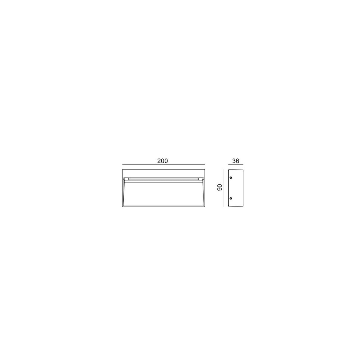 Baliza Exterior LED 6W Superficie Pared Aluminio Columbia