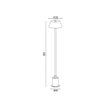 Baliza Exterior LED 6W Superficie Pie 60cm Dipley