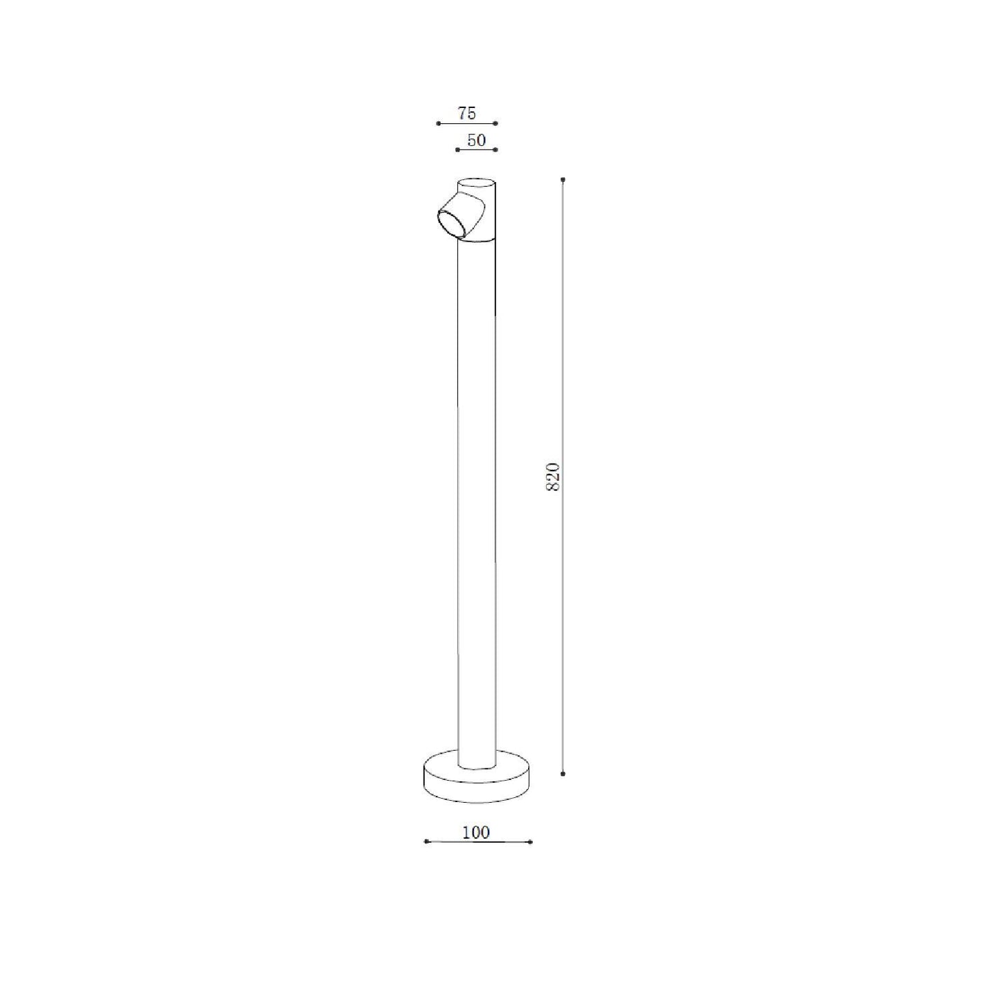 Baliza Exterior LED 6W Superficie Pie 80cm Aluminio Rihard