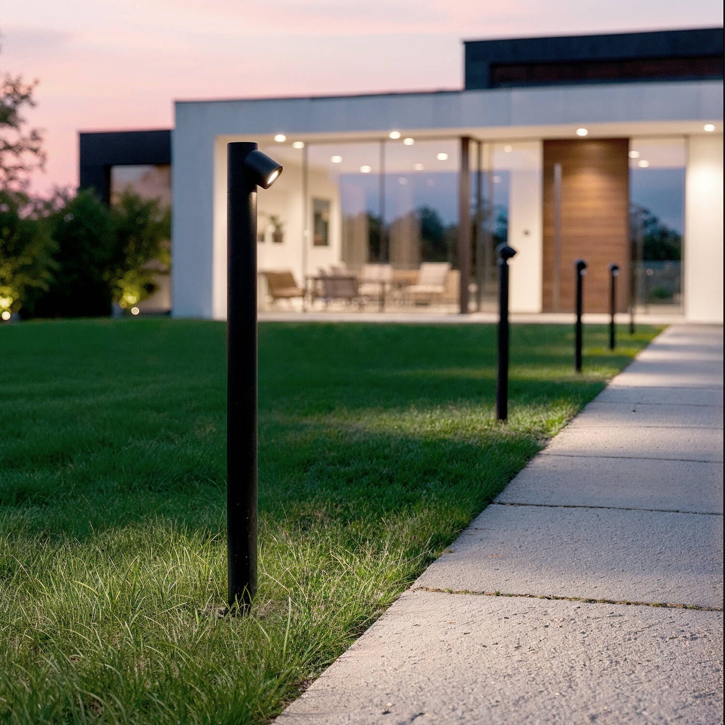 Baliza Exterior LED 6W Superficie Pie 80cm Aluminio Rihard
