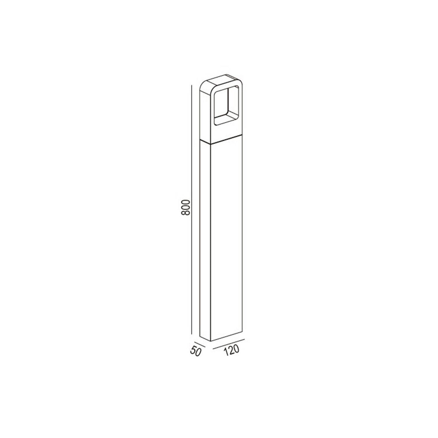 Baliza Exterior LED 6W Superficie Pie 80cm Emerita