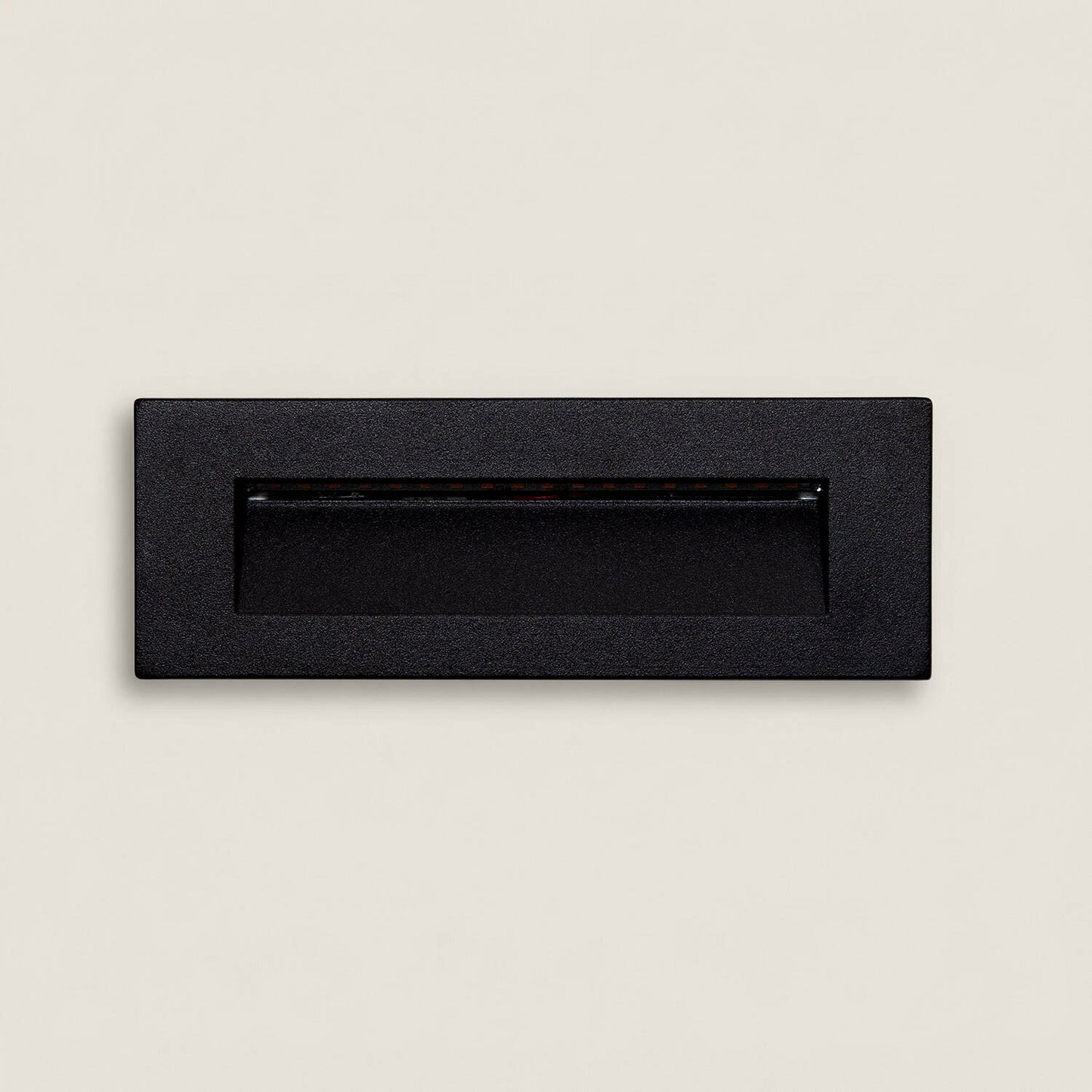 Baliza Exterior LED 7W Empotrable Pared Rectangular Aluminio Negro Groult