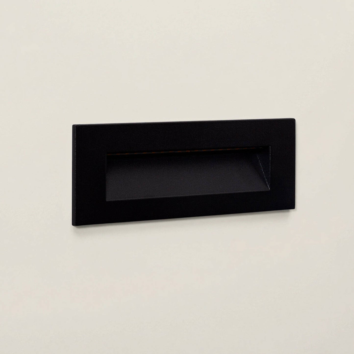 Baliza Exterior LED 7W Empotrable Pared Rectangular Aluminio Negro Groult