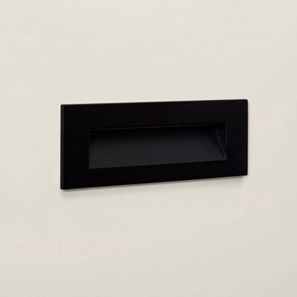Baliza Exterior LED 7W Empotrable Pared Rectangular Aluminio Negro Groult