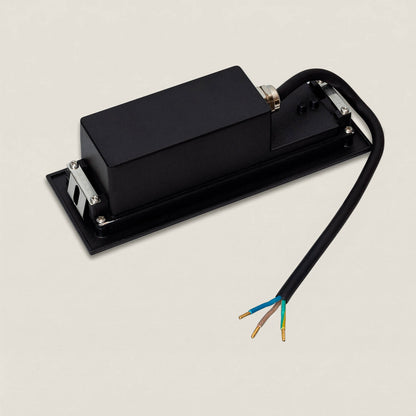 Baliza Exterior LED 7W Empotrable Pared Rectangular Aluminio Negro Groult