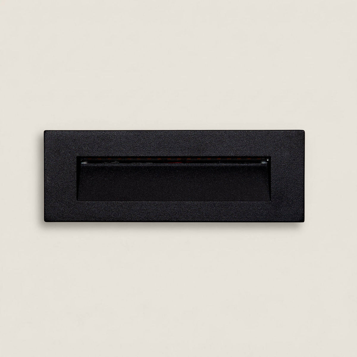 Baliza Exterior LED 7W Empotrable Pared Rectangular Aluminio Negro Groult