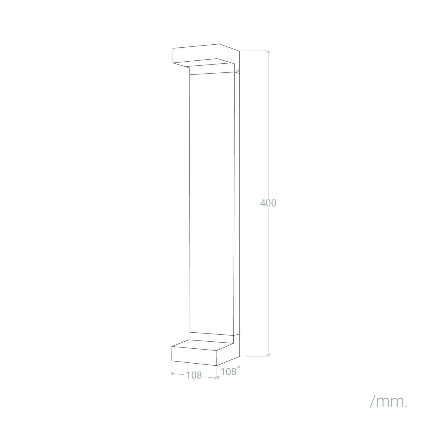 Baliza Exterior LED 7W Superficie Pie 40cm Cascade