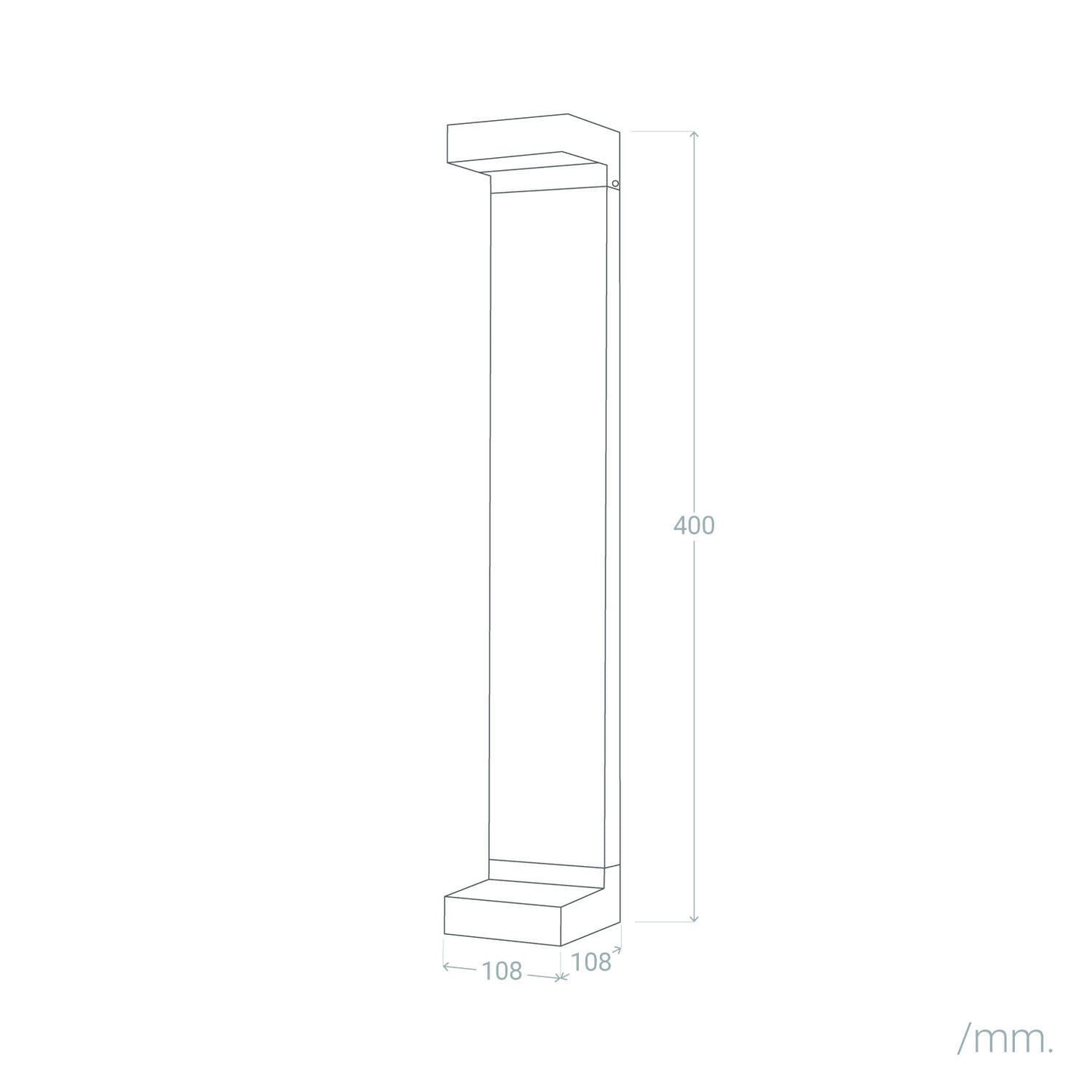 Baliza Exterior LED 7W Superficie Pie 40cm Cascade