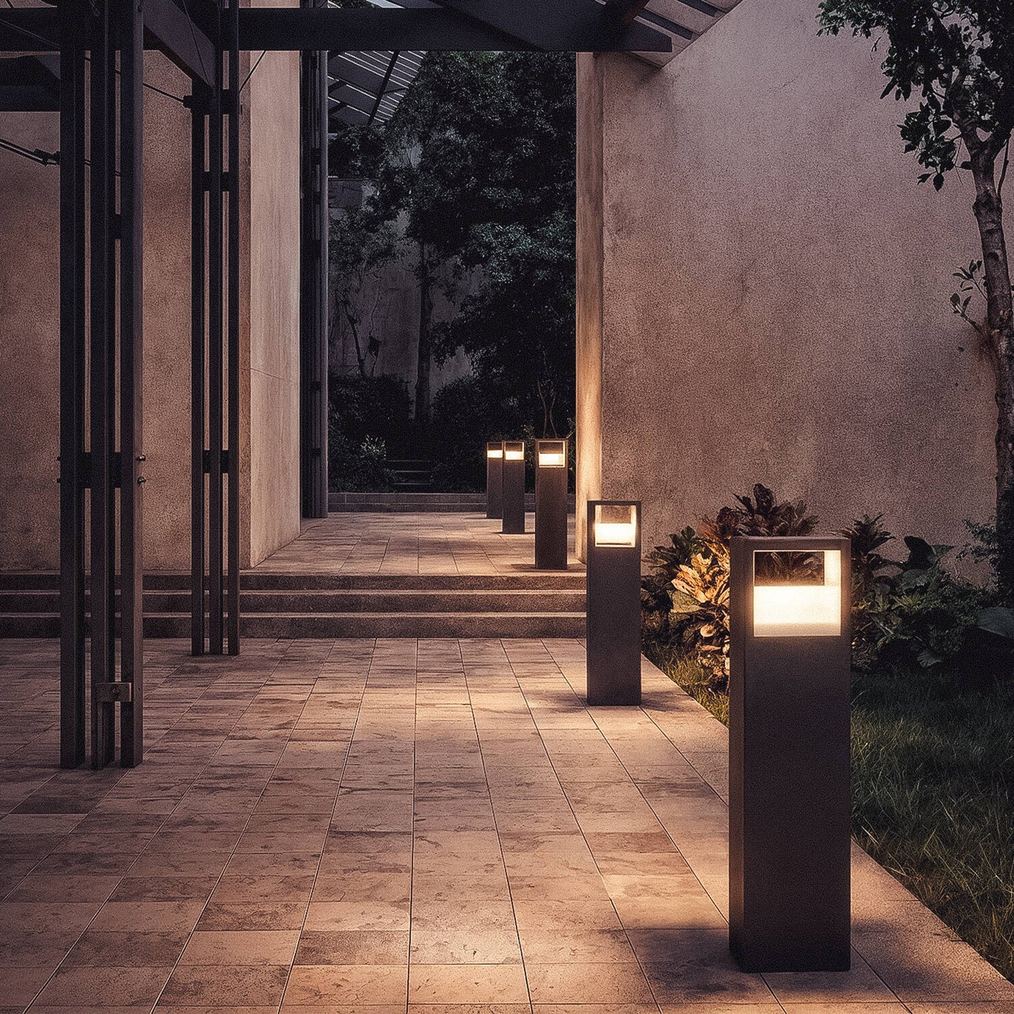 Baliza Exterior LED 9W Superficie Pie 50cm Aluminio Sheffield