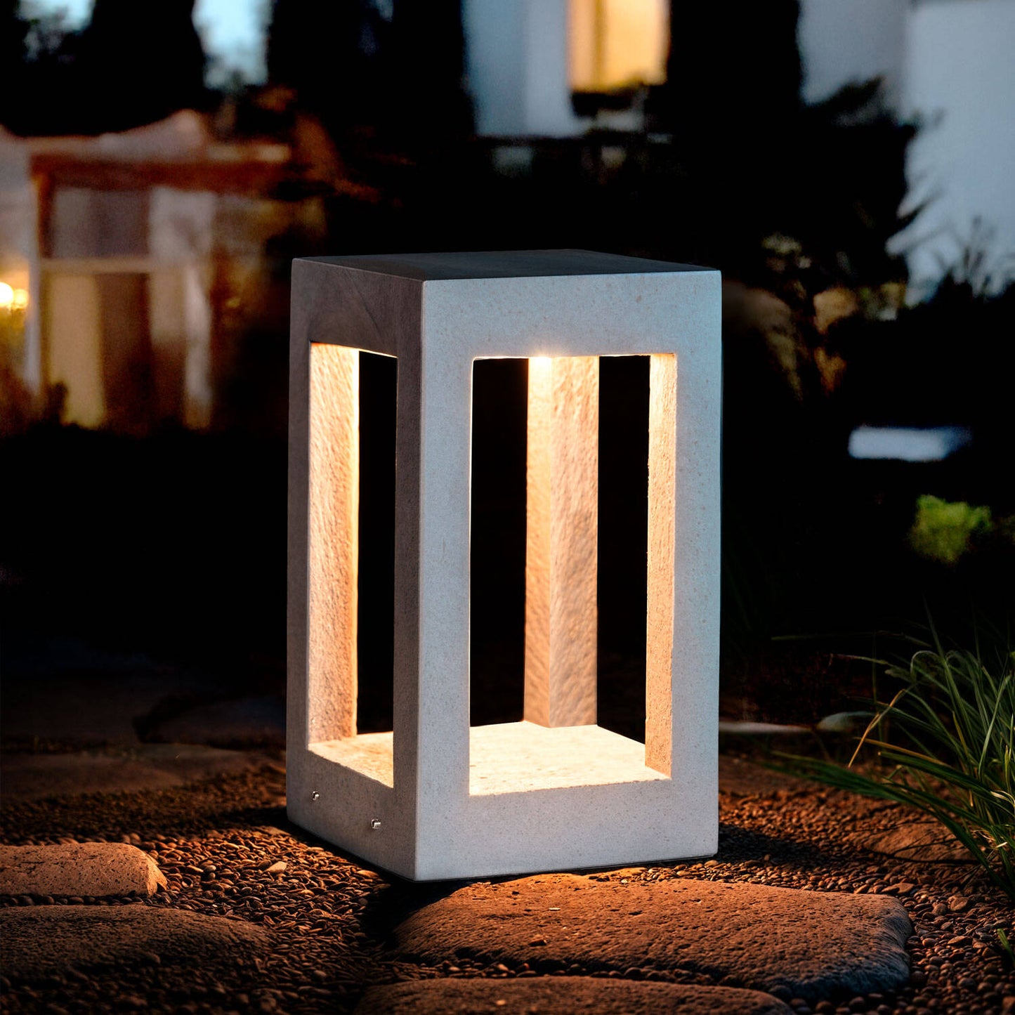 Baliza Exterior LED Regulable 6W Cemento Blynte 35 cm