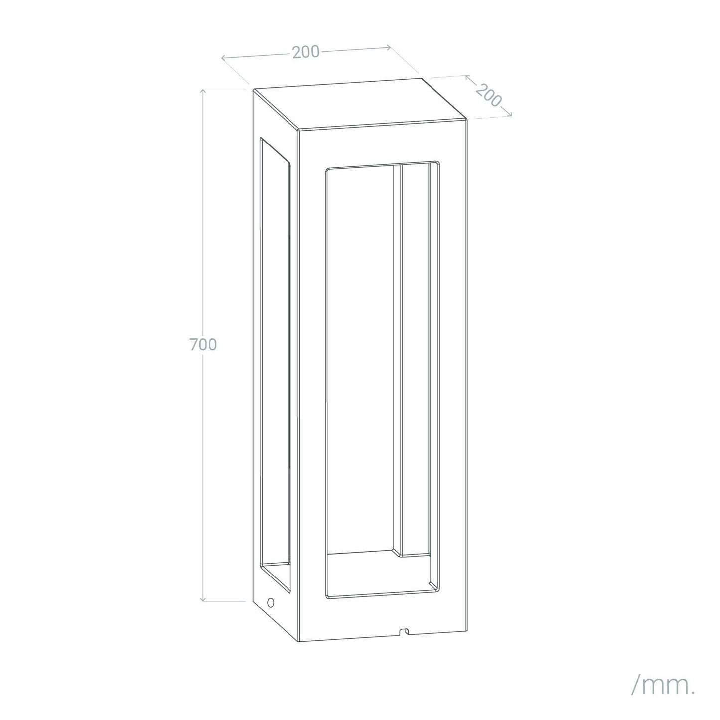 Baliza Exterior LED Regulable 6W Cemento Blynte 70 cm