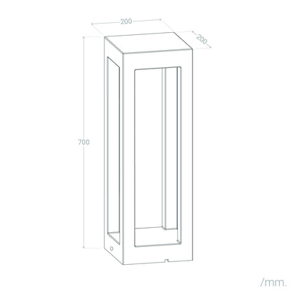 Baliza Exterior LED Regulable 6W Cemento Blynte 70 cm