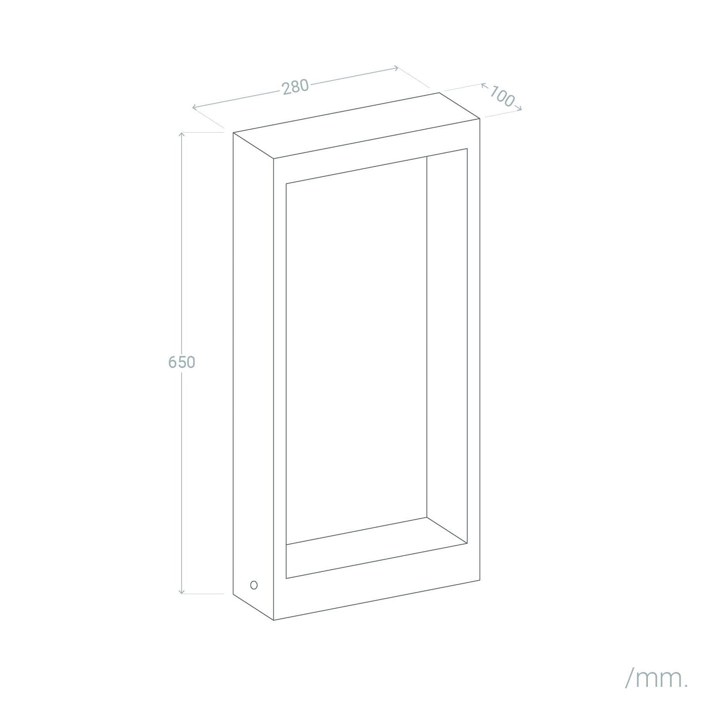 Baliza Exterior LED Regulable 8W Cemento Arvene 65 cm