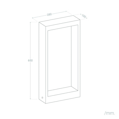 Baliza Exterior LED Regulable 8W Cemento Arvene 65 cm