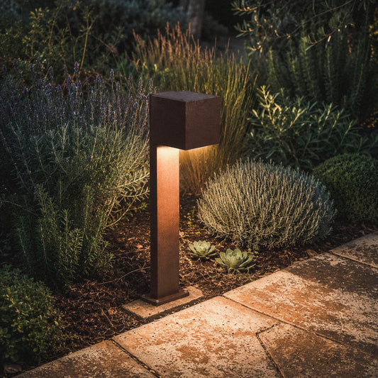 Baliza Exterior Solar LED Superficie Pie 80cm Aluminio Denny