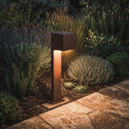 Baliza Exterior Solar LED Superficie Pie 80cm Aluminio Denny
