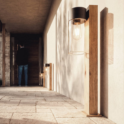 Baliza Exterior Superficie Pie 50cm Acero Inoxidable y Cristal Isoba