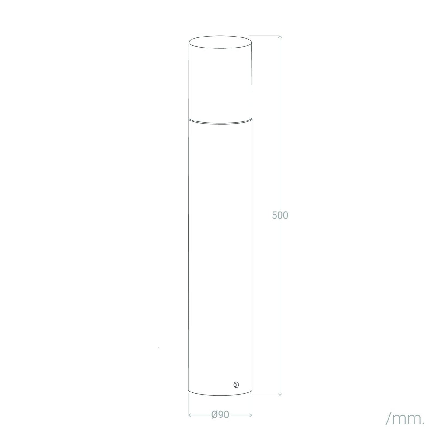 Baliza Exterior Superficie Pie 50cm Aluminio Solok