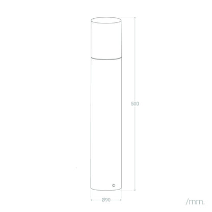 Baliza Exterior Superficie Pie 50cm Aluminio Solok