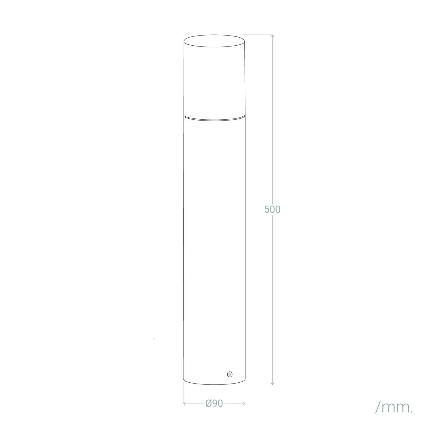 Baliza Exterior Superficie Pie 50cm Aluminio Solok