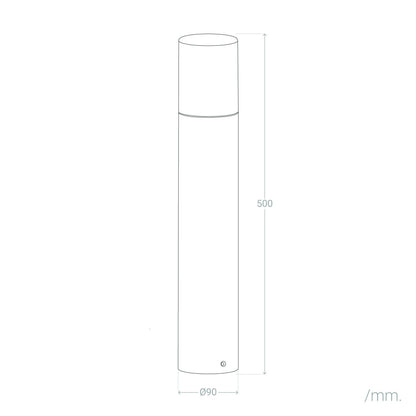 Baliza Exterior Superficie Pie 50cm Aluminio Solok