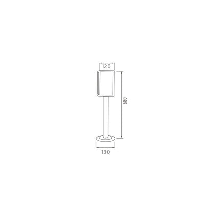 Baliza Exterior Superficie Pie 68cm Atrium