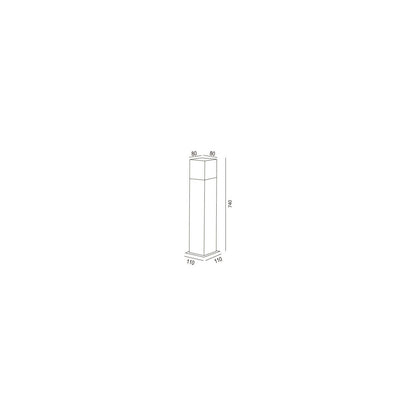 Baliza Exterior Superficie Pie 74cm Augusta Blanca