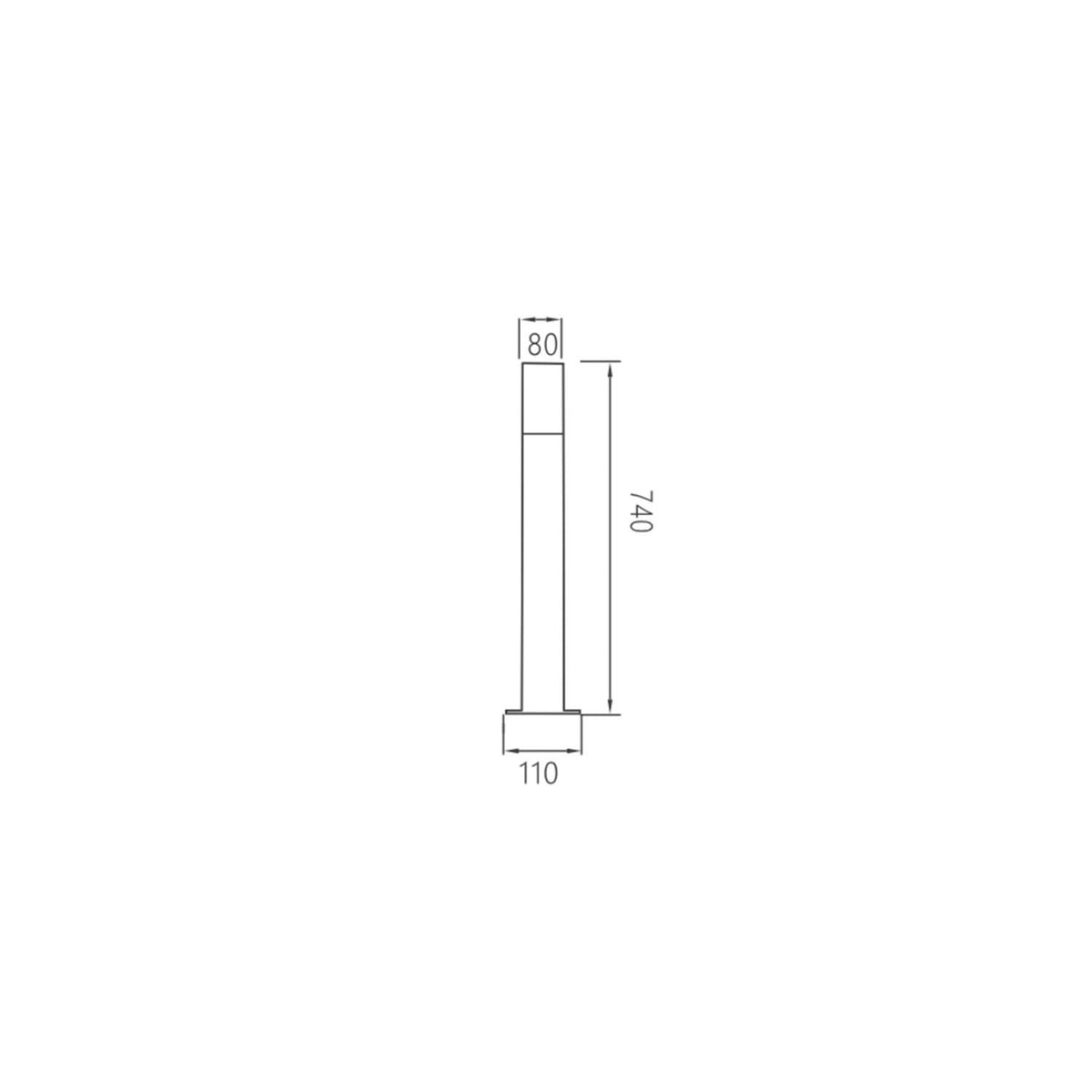Baliza Exterior de Superficie Pie 74cm con Enchufe Augusta