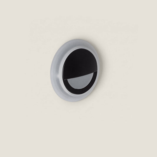 Baliza LED 3W Empotrable Aluminio Pared Circular Negro Occulare