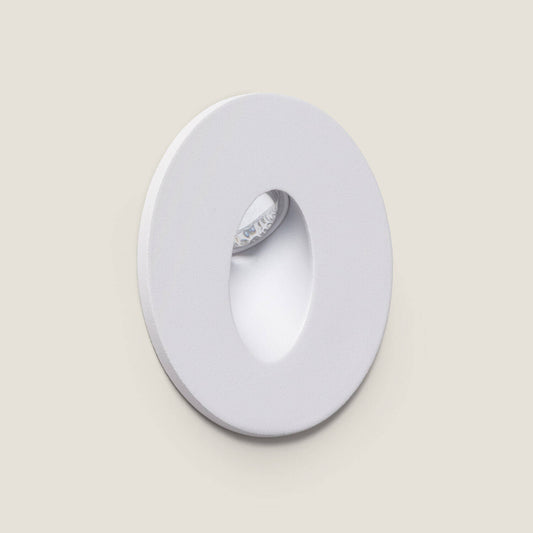 Baliza LED Empotrable Pared Circular Aluminio Adam