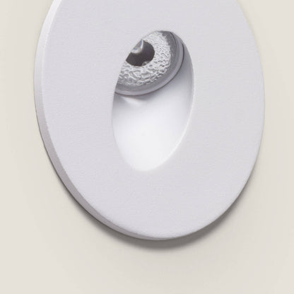 Baliza LED Empotrable Pared Circular Aluminio Adam