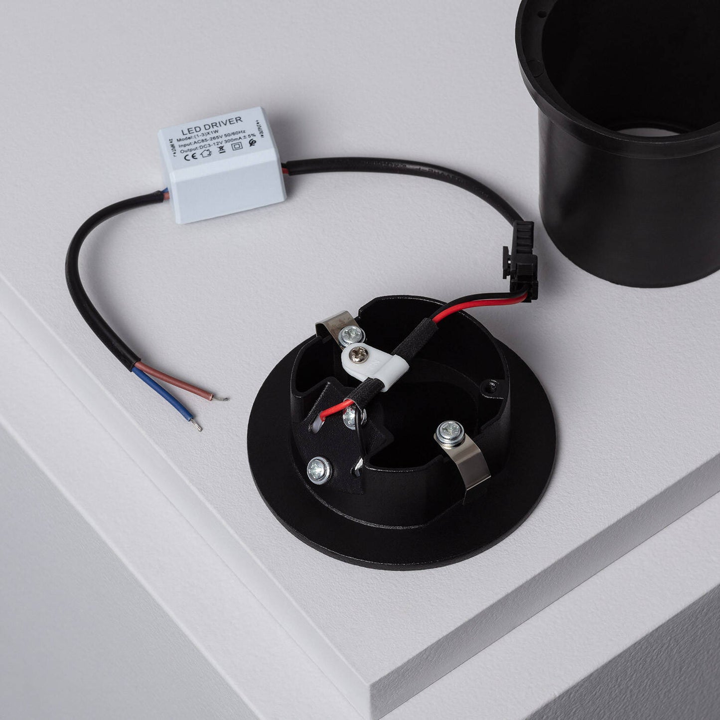 Baliza LED Empotrable Pared Circular Aluminio Adam