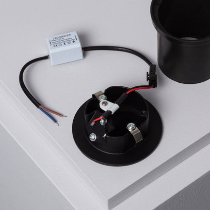 Baliza LED Empotrable Pared Circular Aluminio Adam