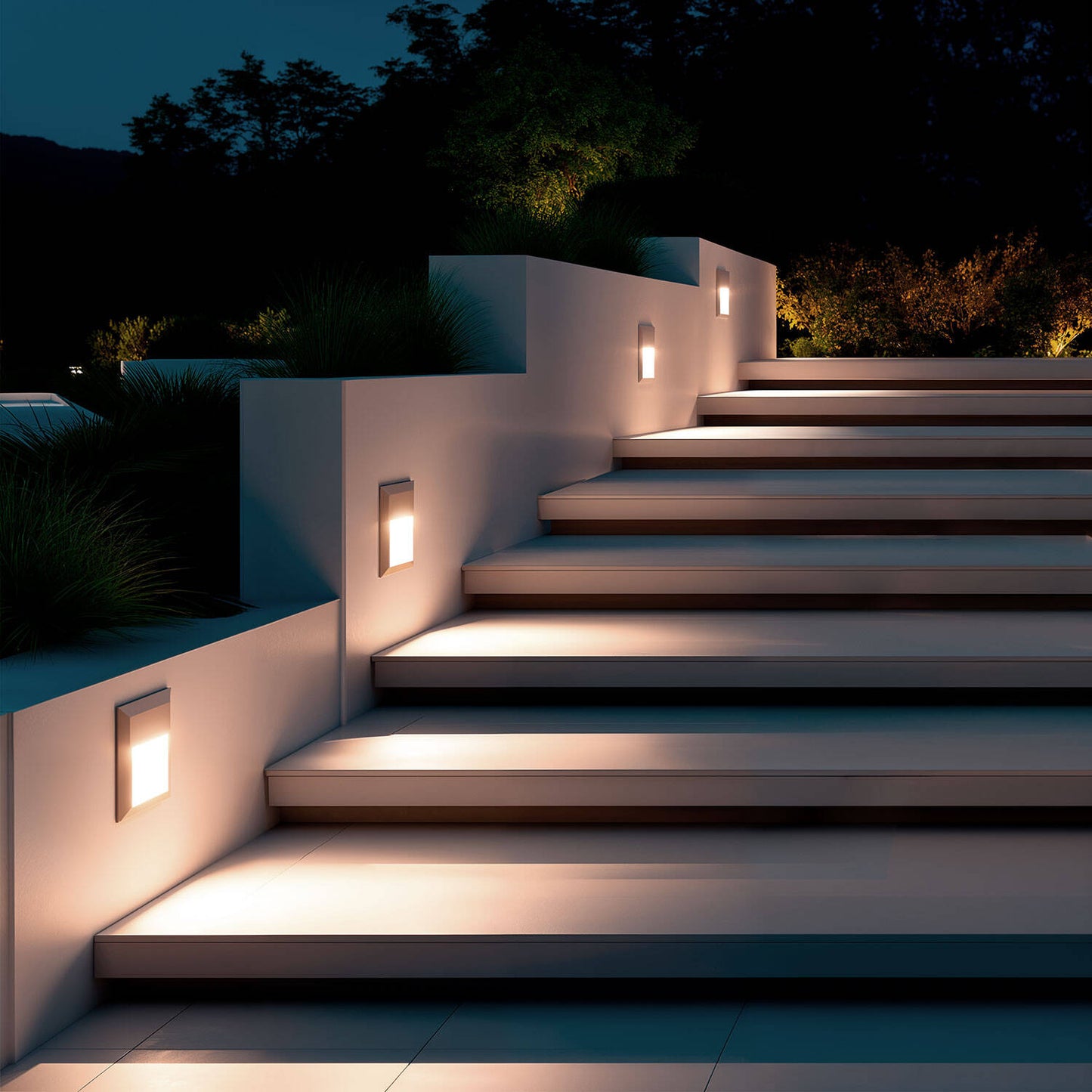 Baliza Exterior LED Superficie Pared Cuadrado Edulis