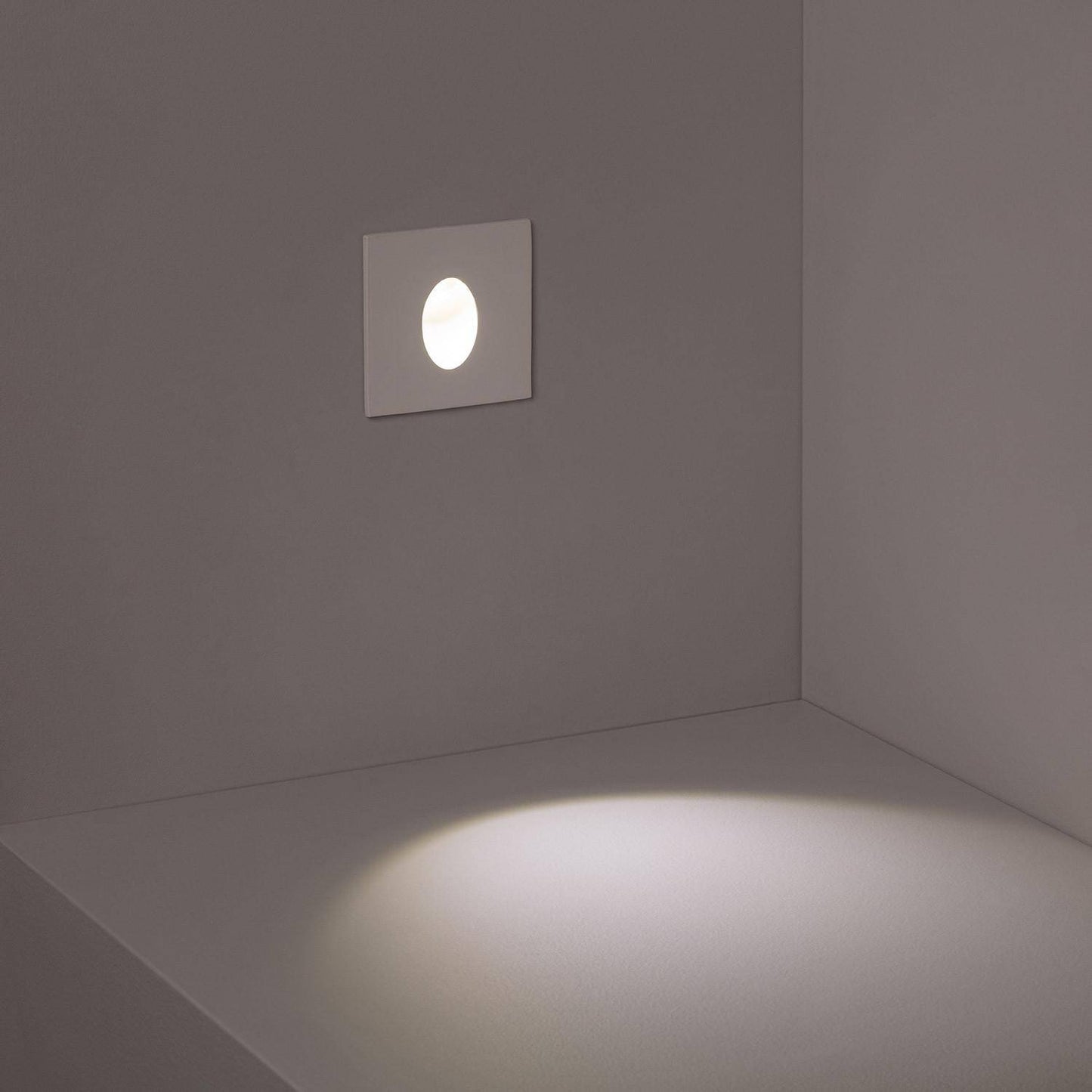 Baliza LED Empotrable Pared Cuadrado Aluminio Adam