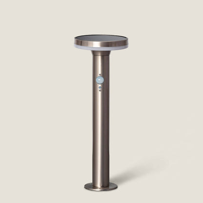 Baliza Solar Exterior LED 6W Superficie Pie 45cm con Detector de Movimiento Helios Inox