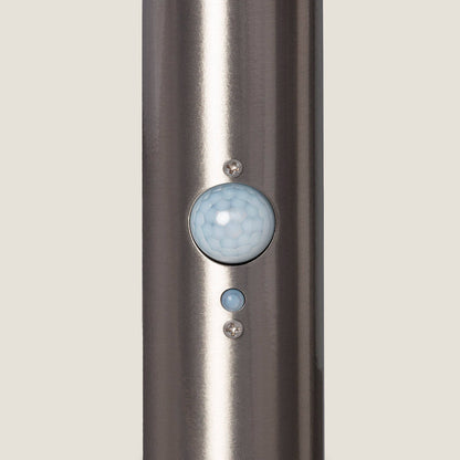 Baliza Solar Exterior LED 6W Superficie Pie 45cm con Detector de Movimiento Helios Inox