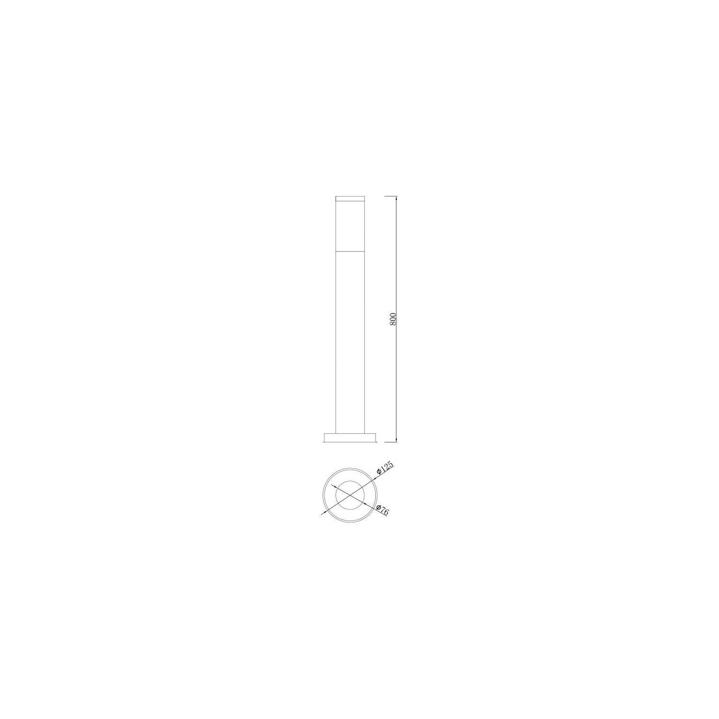 Baliza Superficie Pie Edit Dune 80cm Acero Inoxidable
