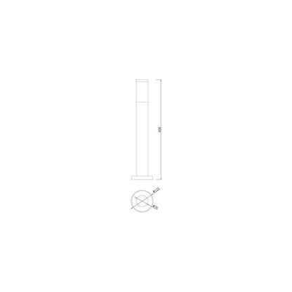 Baliza Superficie Pie Edit Dune 80cm Acero Inoxidable
