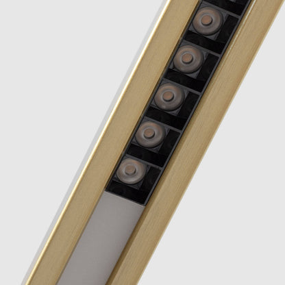 Lámpara Colgante Lineal LED 42W Aluminio Blanco Seleccionable Iluminación Doble Cara Funky Chaka